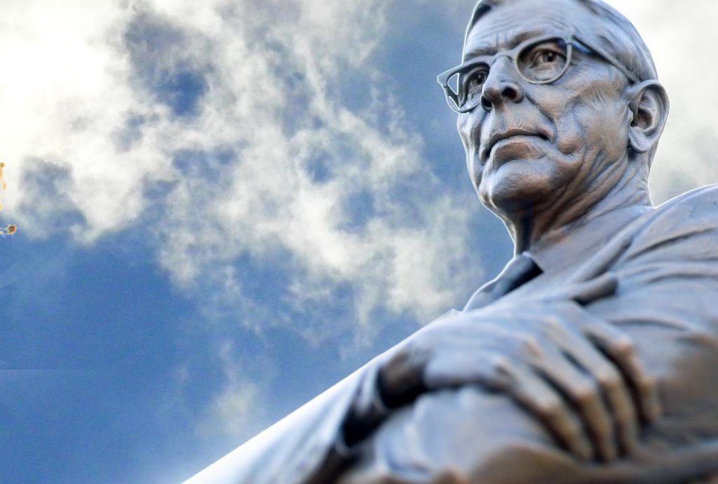 John Wooden statue